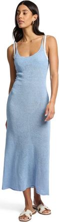 Onia Textured Linen Sweater Scoop Maxi Dress in Sky at Nordstrom, Size X-Small