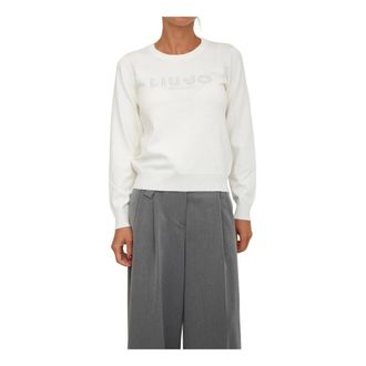 Liu Jo Round-neck Knitwear, female, White, Size: L Maglieria Avorio