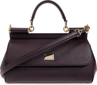 Dolce & Gabbana Tassen, Dames, Rood, ONE Size, Leer, Handtas Sicily