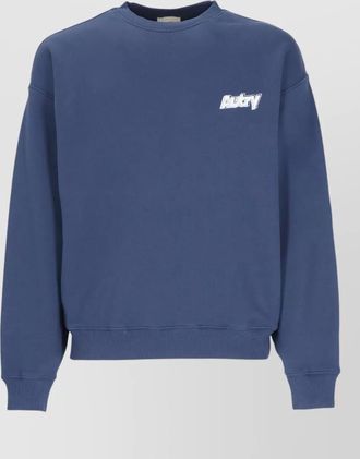 Autry logo-print embroidered cotton sweatshirt