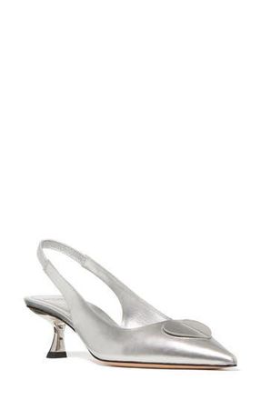 Kate Spade New York lover metallic leather slingback pump in Silver at Nordstrom Rack, Size 6