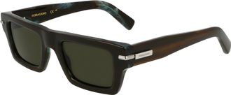 Ferragamo Green Square Mens Sunglasses SF2034S 319 50