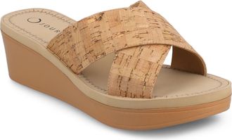Journee Collection Women & apos;s Biara Platform Wedge Sandals