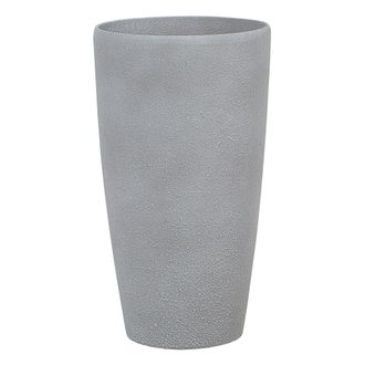 Beliani Maceta De Flores Gris Alto 58 X &Oslash; 31 Cm Accesorio Moderno Minimalista Interior Exterior Abdera