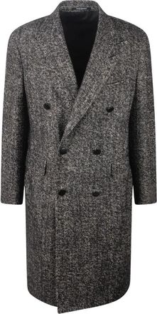 Tagliatore Tweed Coat - Heren - Mantel - Grijs - L - Tweed - Jassen