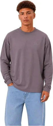 Off the Pitch Tops, Heren, Grijs, S, Katoen, Off The Pitch Rope Flow Longsleeve Shirt Heren Dark Taupe