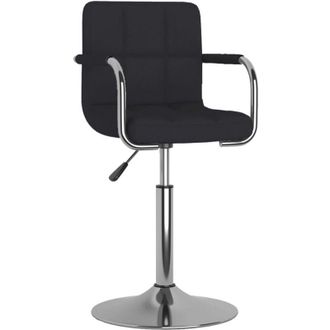 vidaXL Silla De Comedor De Tela Negra Vidaxl