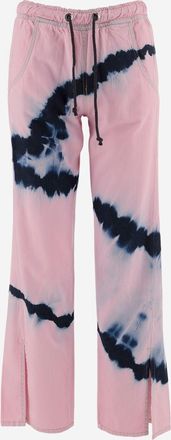 DON'T @ ME katoenen jeans met tie-dye-patroon