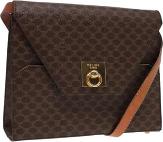 Celine Pre-owned Leather celine-bags - Dames - Vintage Schoudertas - Bruin - ONE Size - Leer - Vintage