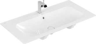 Villeroy & Boch Finion meubelwastafel - 1 kraangat 100x50cm - ceramic+ met verdekte overloop wit