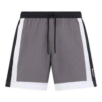 HUGO BOSS Hugo, Beachwear, male, Gray, Size: 2XL Remy Swim Shorts