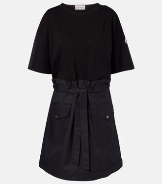 Moncler Abito corto in jersey di misto cotone