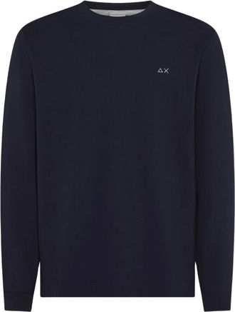 Sun 68 Tops, Heren, Blauw, L, Katoen, Piquet Stretch Katoenen T-shirt