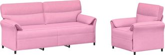 vidaXL Juego De Sof&aacute; 2 Uds. Rosa Tela Vidaxl
