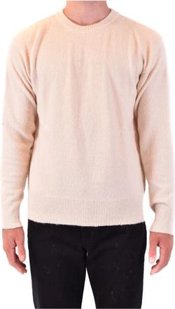 Laneus Multicolor Gebreide Kleding voor Mannen - Heren - Ronde hals truien - Beige - XL - Polyester - Truien & Vesten