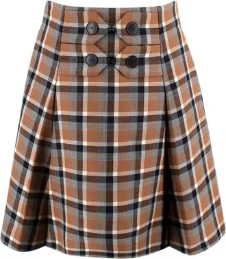 Dior Christian Dior Tartan Wool Mini Skirt Size S