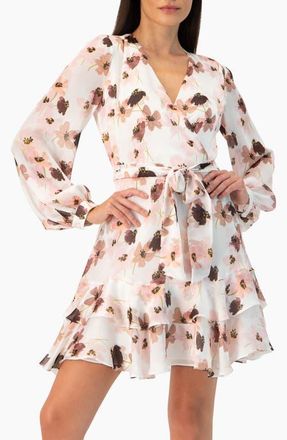 Ivonne Ruffled Skirt Short Floral Print Dress in Multicolor at Nordstrom, Size 12