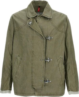 Fay Coated Linen Canvas 4 Ganci Jacket