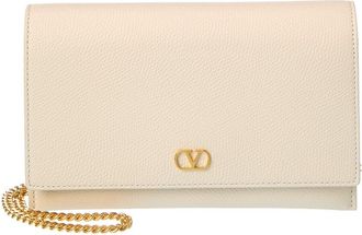 Valentino Vlogo Signature Leather Wallet On Chain