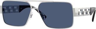 Versace VE2290 100180 Mens Sunglasses Silver Size 61