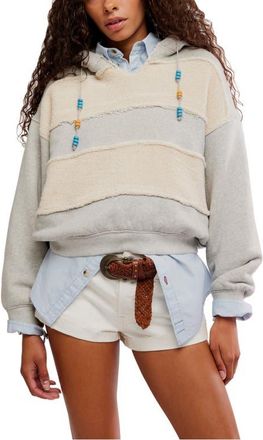 Free People Camp Crush Crop Cotton Blend Hoodie in Heather Grey at Nordstrom, Size X-Small