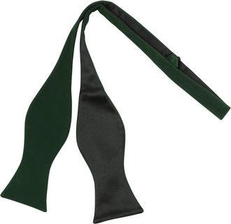 King & Priory Dark Green Velvet Self-Tie Bow Tie