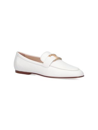 Tod's Womens Flat Shoes White Outer Material: Calf Leather