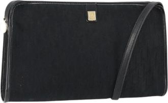 Dior Pre-owned Cross Body Bags, female, Black, Size: ONE SIZE Pre-owned Vintage Trotter Canvas Shoulder Bag