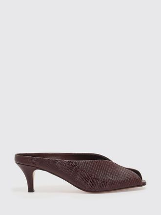Twinset Lizard Print Leather Mules