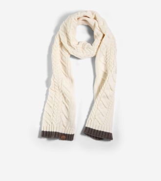 Cole Haan Womens Essential Rib Scarf - Grey