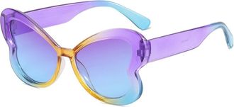 Generic Woman Vintage Party Photo Shoot Sunglasses Fashion Vacation Large Frame Sun Glasses(Purple)