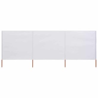 vidaXL Vidaxl - Paravientos De Playa De 3 Paneles Tela Blanco Arena 400x160 Cm