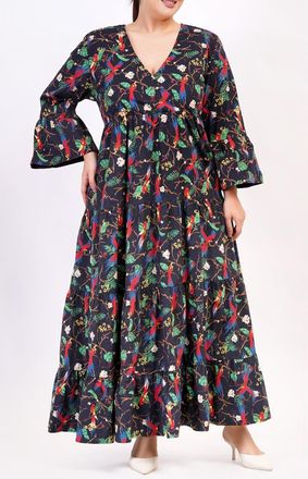 Leota Sariah Poplin Maxi Dress in Macaw at Nordstrom, Size Xx-Large