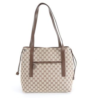 Gucci Gg Canvas Brown Gg Canvas Handbag Tote Bag (Pre-Owned)