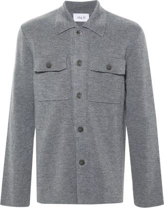 D4.0 knitted shirt - men - Virgin Wool - 52 - Grey