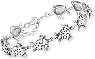 Ross-Simons Sterling Silver Sea Turtle Bracelet
