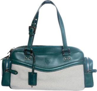 Gucci Pre-owned East West Multipocket Schoudertas - Dames - Vintage Handtas - Groen - ONE Size - Leer - Vintage