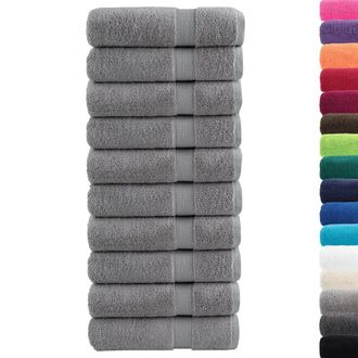 Berkfield Home Premium Shower Towels SOLUND 10pcs Grey 70x140cm 600gsm