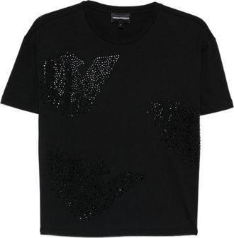 Emporio Armani Black Round Neck Logo T-Shirt