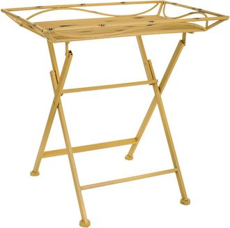 Wanderlust Deco Wanderlust Deco - Mesa Auxiliar De Metal Amarilla 60x40x58