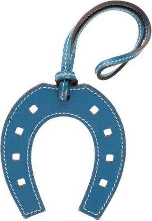 Herm&egrave;s Pre-owned Accessories, female, Blue, Size: ONE SIZE Pre-owned Leather Key Holder