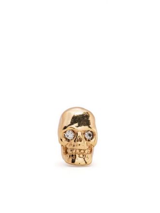 Emanuele Bicocchi diamond eye skull single earring - Gold