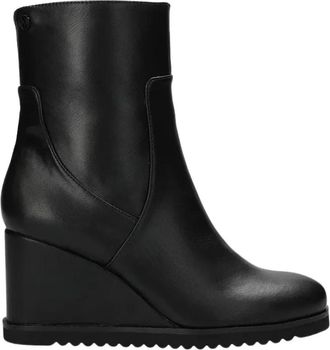 Mexx Wedge Zip Boots - Dames - Sleehakken - Zwart - 41 EU - Leer - Schoenen