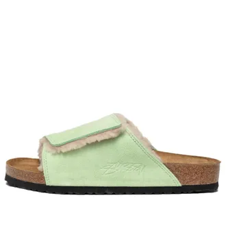 Birkenstock x Stussy Solana Shearling Slide Washed Green 1027695