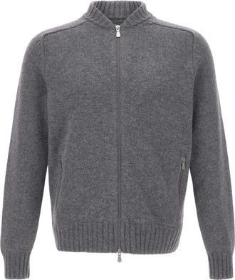 Gran Sasso Ritssluiting Vest - Heren - Vesten - Grijs - 3XL - Wol - Truien & Vesten