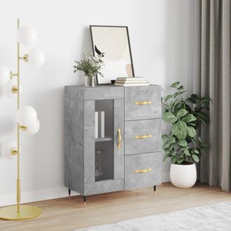 Berkfield Home Sideboard Concrete Grey 69.5x34x90 cm Engineered Wood