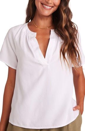 Bella Dahl Flowy Short Sleeve Top in White at Nordstrom, Size Medium