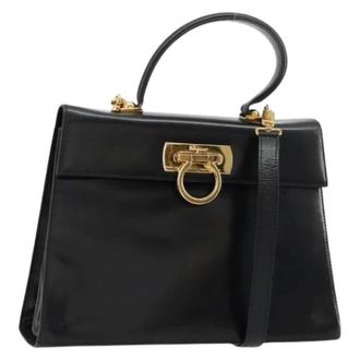Ferragamo Pre-owned Hand Bag - Dames - Pre-owned - Zwart - Maat: ONE Size Leer