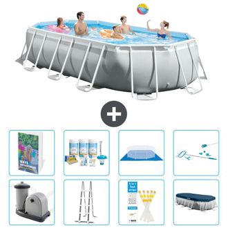 Intex Piscina Prism Frame Oval - 503x274x122 Cm - 9-piezas S615