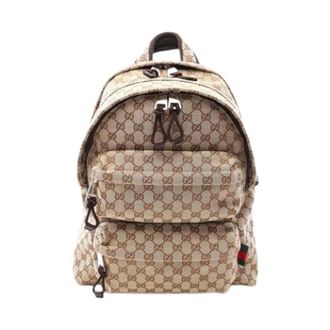 Gucci Pre-owned Vintage Rugzak - Heren - Pre-owned - Beige - Maat: ONE Size Leer